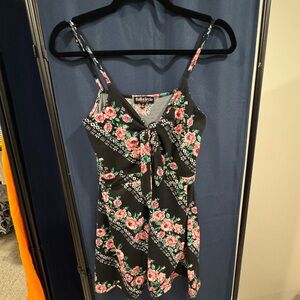 Black Floral Women's romper